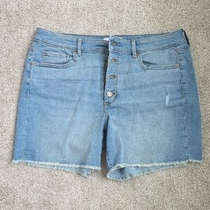 Sonoma Blue Jean Shorts with Frayed Hem